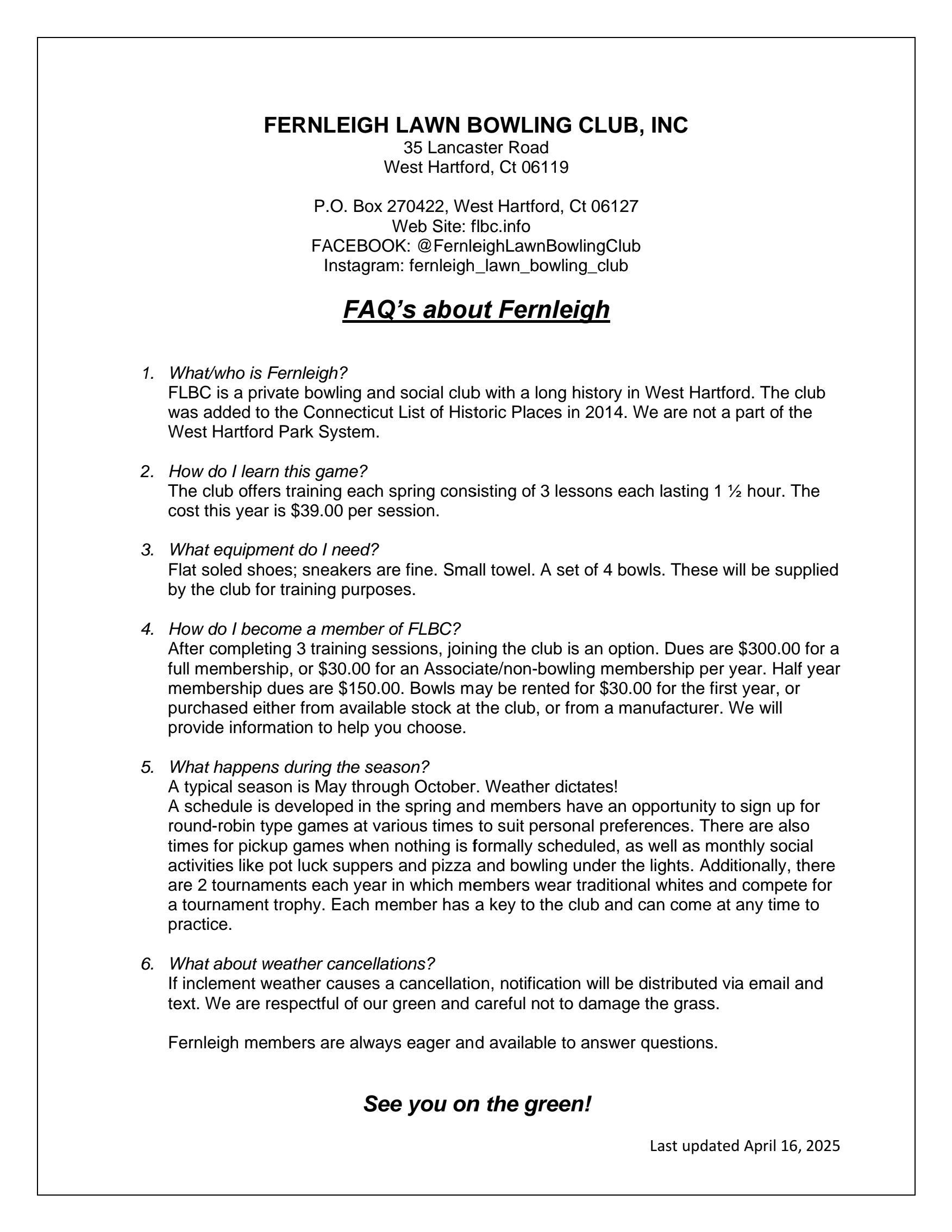 Frequently Asked Questions